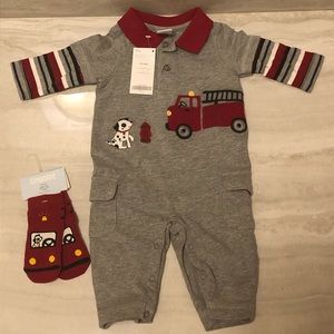 Boys Gymboree romper 3-6 mos NWT
